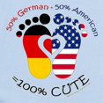 thumbnail image 2 of CafePress - German American Baby Body Suit - Baby Light Bodysuit, Size Newborn - 24 Months, 2 of 4