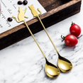thumbnail image 4 of Lubelski Cute Cat Fish Coffee Stirring Dessert Stainless Steel Milk Tea Spoon Flatware, 4 of 9