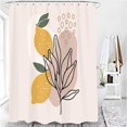 thumbnail image 2 of Abstract Boho Lemon Shower Curtain, Mid Century Modern Minimalist Fruit Shower Curtain Set, Leaves Shower Curtains for Bathroom，Waterproof Fabric with 12 Hooks, 72 x 72 Inches, 2 of 6