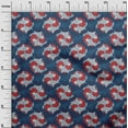 thumbnail image 3 of oneOone Silk Tabby Blue Fabric Asian Japanese Koi Fish Craft Projects Decor Fabric Printed By The Yard 42 Inch Wide, 3 of 4
