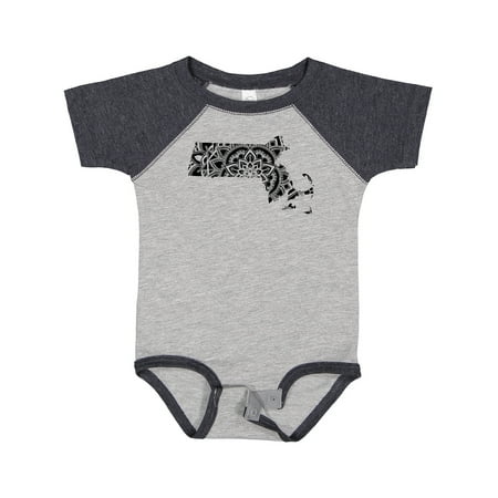 

Inktastic Massachusetts Silhouette Mandala Gift Baby Boy or Baby Girl Bodysuit