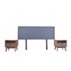 thumbnail image 2 of Recamara KS 3 Piezas Javin Nogal y Gris - Kessa Muebles, 2 of 5