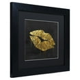 thumbnail image 3 of Trademark Fine Art "Golden Lips" Canvas Art by Color Bakery, Black Matte, Black Frame, 3 of 4