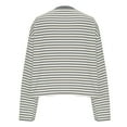 thumbnail image 4 of Fancifize Striped Shirts for Women Crew Neck Cropped Shirt Lightweight Casual Going Out Tops Long Sleeve Fall Y2K Outfits Trendy Clothes, 4 of 5