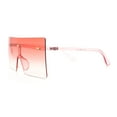 thumbnail image 6 of Oversize Rimless Shield Square Rectangle Large Sunglasses All Pink, 6 of 8