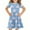 Light Blue, variant on Pounoo New Dresses For Kids (4-14Y) Girl Simple Printed Short-Sleeved Skirt Pleated Dress Dresses For Girls 10-12