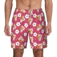 thumbnail image 2 of Goofa Piggy Sunflower Printed Men's Swim Trunks Board Shorts Quick Dry Mens Swimming Trunks with Compression Liner,Breathable Fit Hawaii Beach Shorts-Large, 2 of 9