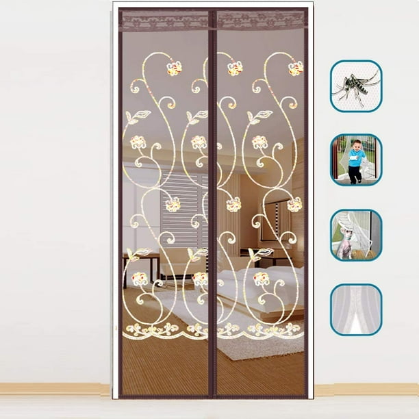 Magnetic Screen Door Closure Mesh Doors With Magnets Retractable And Sliding Replacement For Home Office Restroom Baby Room 35 X 82 Com Magnetic Screen Door Closure Mesh, Sliding Screen Door That Automatically Closes