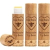 Bee Bella: Lip Balms - With Beeswax, Coconut Oil, Jojoba Oil, Vitamin E Oil, Argan Oil and More for Soft and Smooth Lips - Long-Lasting Moisture - Handcrafted in the USA (Peppermint, 3 Pack)