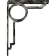 thumbnail image 4 of Ekena Millwork 1 1/2"W x 7 1/2"D x 10"H Maria Wrought Iron Bracket, (Single center brace), Antiqued Warm Silver, 4 of 11