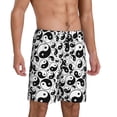 thumbnail image 2 of Vsdgher Yin And Yang Print Men's Pajama Shorts Lounge Bottoms Sleep Shorts Elastic Waist Lightweight PJ Shorts with Pockets-3X-Large, 2 of 6