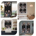 thumbnail image 7 of Black Spring Floral Window Privacy Film, Elegant Flowers Farmhouse Botanical Static Cling UV Sun Blocking Heat Control Window Tint Day and Night, Non-Adhesive One Way Privacy Cover 23.6''x59'', 7 of 7