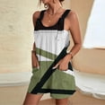 thumbnail image 2 of Clearance Under 10$! Women's Summer Comfortable Casual Suspender Printing Shorts Pocket Jumpsuit Shorts with Pockets 2025 Clothes, 2 of 5