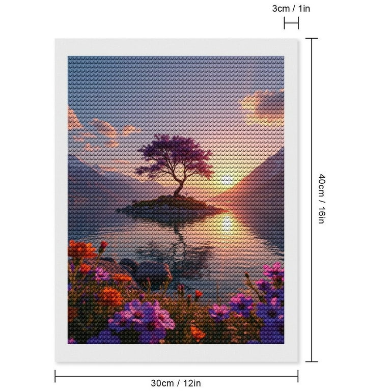 Diamond Painting Boeddha tussen de bloemen Diamond Painting 80x80cm. DP