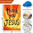 thumbnail image 4 of Thank You Jesus Christmas Religion Religious Easter Garden Flag 12.5x18 Double Sided, Burlap Small Vertical God Christian Passion Week Nativity Yard Flags Banners For Easter Decorations, 4 of 6