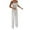 White, variant on Women Jumpsuits Slim Cut Waist Ruffle Casual Jumpsuit
