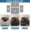 thumbnail image 6 of POLERO Autumn Maple Leaf Pattern Recliner Slipcovers 4-Pieces Lazyboy Covers Couch Chair Cover Washable Reclining with Storage Pockets Furniture Protector for Fall Living Room, 6 of 7