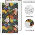 thumbnail image 2 of Tropical Forest Parrot Birds Kitchen Hand Towels, Summer Seamless Pattern Fingertip Bath Towels Ultra Soft and Absorbent , Decorative Face Towels Dish Washcloths, 2 PCS, 28.3"x 14.4", 2 of 5