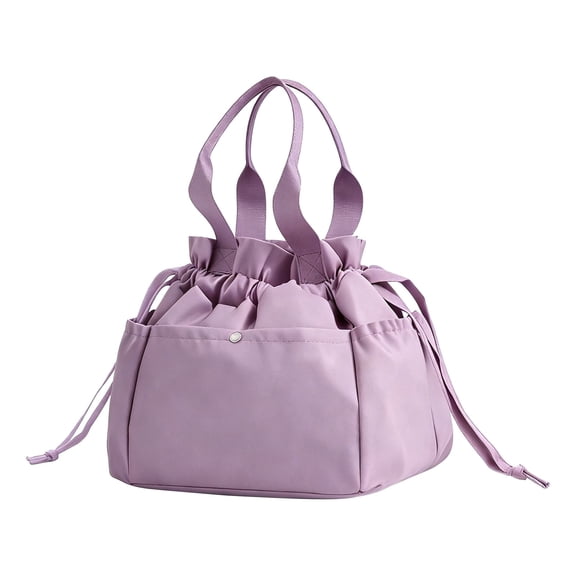 HGIEYS Lunch Bag for Women Reusable Drawstring Insulated Lunch Box Stain-Resistant Large Cinch Closure Lunch Bags for Work Office