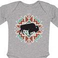 thumbnail image 4 of Inktastic Buffalo Cute Western Pattern Boys or Girls Long Sleeve Baby Bodysuit, 4 of 5
