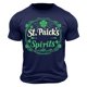 thumbnail image 5 of El Día de San Patricio de los Hombres de Manga Corta Casual Cuello Tripulación Impreso Top, Camiseta de Moda para la Fiesta Y Diario, 5 of 8