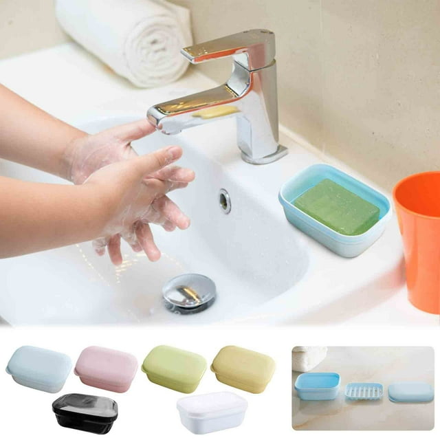 Vaidha Nouvelle Boîte à Vaisselle de Salle de Bain Maison Douche Voyage Randonnée Contenant Boîte à Savon