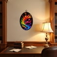thumbnail image 4 of Canvas Wall Art Music Modern Musical Note Beautiful Notes Colorful Waves Dark Vibrant Oval Framed Canvas Prints Vintage Wall Hanging Decor for Home Decorations 8.6"x11.4", 4 of 7