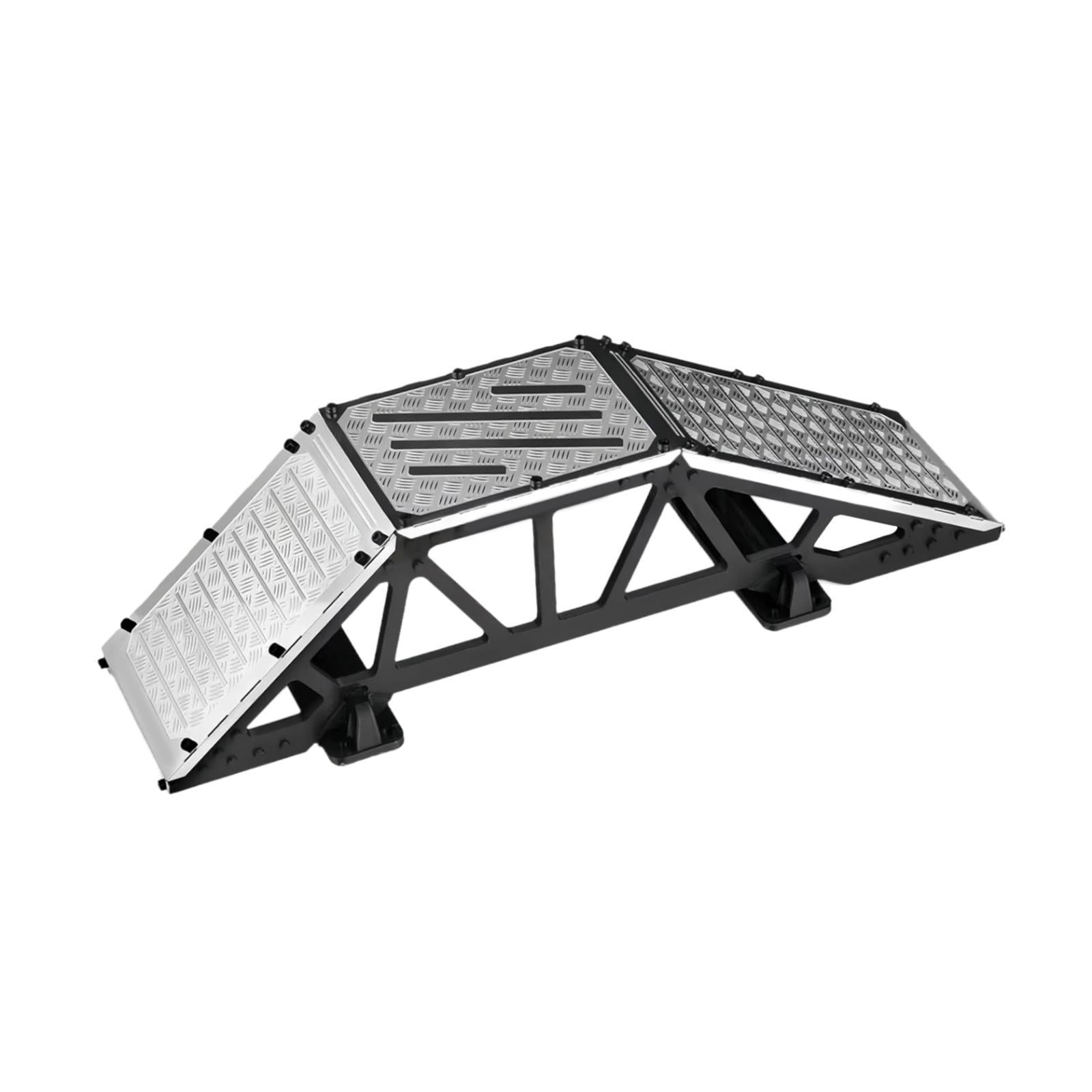 Obstacle Bridge RC Car Ramp Single Side Stainless Steel Pressure Resistant Accessory for 1/8 1/10 Climbing Car Scenarios
