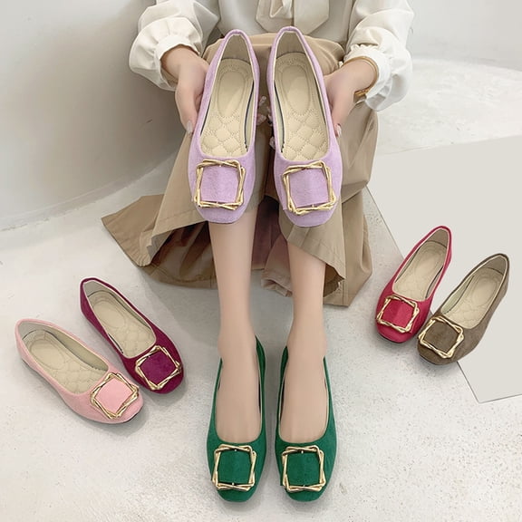 Miluxas Women's Round Toe Ballet Flats Bowknot Shoes Women Dressy Comfortable Slip on Ballerina Flats Shoes Wine 9.5(43)