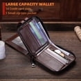 thumbnail image 4 of Cartera BULLCAPTAIN de piel auténtica con bloqueo RFID T23, color café, 4 of 6