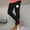 Black, variant on Lilgiuy Women's High Print Waist Yoga Long Yoga Pant Abdomen Control Training Running Yoga Pants for Home Leisure
