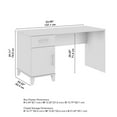 thumbnail image 5 of Pemberly Row 54W Office Desk with Drawers in White - Engineered Wood, 5 of 6