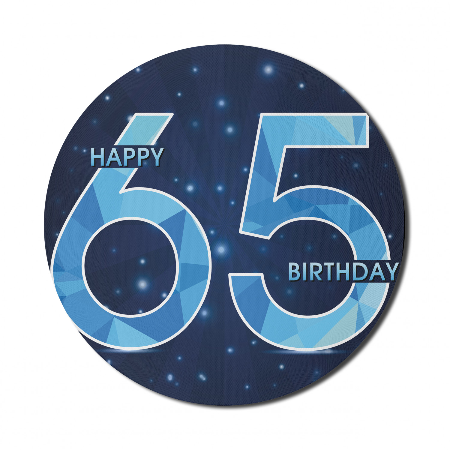65th Birthday Mouse Pad for Computers, Modern Numbers on the Night Sky ...
