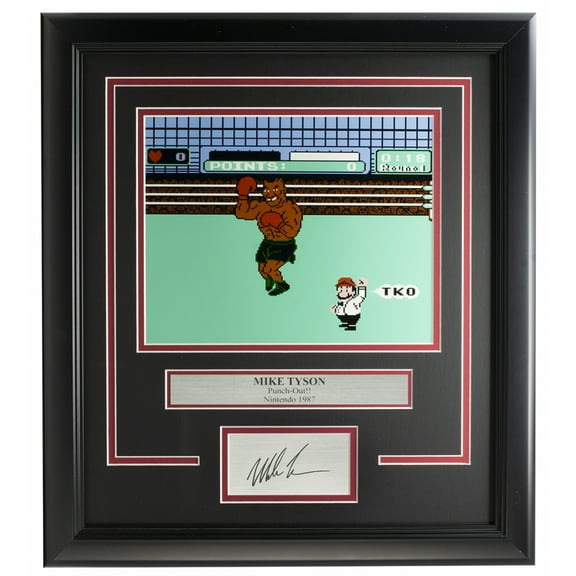 Mike Tyson Framed 8x10 Punch Out Photo w/ Laser Engraved Signature