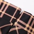 thumbnail image 7 of Women's Gothic Punk Plaid Pleated High Rise A-line Flare Mini Skirt Brown S, 7 of 7