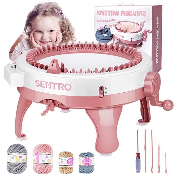 Knitting Machine,22 Needles Knitting Loom Machine Kits with Row Counter, Smart Rotating Double Weaving Loom Knitting, Flat Panel Knitting&Tube Knitting, Best Gift Idea for Beginners Adults/Kids