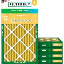 Filterbuy 17.25x29.25x2 MERV 11 Allergen Defense, Pleated HVAC AC Furnace Air Filters (5-Pack)