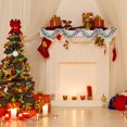 thumbnail image 4 of White Snowy Cedar Garland PVC Material Create a Festivefor Home DecorationDoors Garden Courtyard, 4 of 8