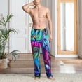 thumbnail image 2 of Balery Neon Free Play Pantalones de pijama para hombre, pijama ultraligero, pantalón de descanso-3X-Large, 2 of 6