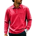 thumbnail image 5 of Trgacdwlo Polo Shirts for Men Breathable Mens Long Sleeve Shirts Summer Fall Moisture Wicking Mens Golf Polo Shirt with Pocket Red XL, 5 of 10