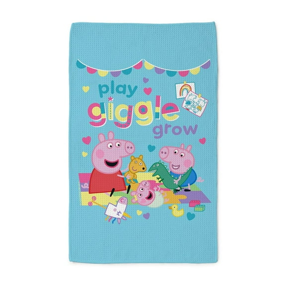 CafePress - Peppa Pig: Play Giggle Grow - Tea Towel