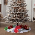 thumbnail image 3 of Lsque Pikmin Print Christmas Tree Skirt with Ties and Velcro,Xmas Holiday Decorations, Adjustable Tree Skirt-30", 3 of 6