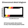 thumbnail image 2 of German Flag License Plate Frame Germany License Plate Frames Personalise Aluminum Funny Design Compatible with Standard License Plate Holder for USA and Canada 6 X 12 Inch with Screws, 2 of 7
