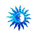thumbnail image 1 of Decoración de arte de pared BlueMetal, estatua creativa de sol y luna, adornos colgantes, decoración para el hogar, 1 of 5