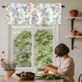thumbnail image 5 of Spring Floral Window Valance Curtain Bird Flower Rod Pocket Short Curtain for Living Room, Bedroom & Kitchen Window Decor 60x18in, 5 of 8