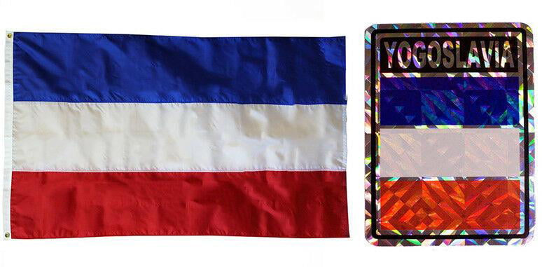 USA American & Yugoslavia Star Flag Banner 2 Pack 3x5 3’x5’ Wholesale Set 