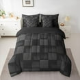 thumbnail image 2 of Homewish Futuristic Cubes 7-Piece Bedding Comforter Set For Teens Adults,Geometric Plaid Grid King Bedding Sets,Abstract Vintage Aesthetic Ultra Soft Bed Sheets,Ultra Soft Home Decor,Reversible, 2 of 8