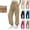 Khaki, variant on Women's High Waisted Fleece Joggers, Women Soft Fuzzy Sweatpants with Drawstring, Female Cozy Winter Warm Solid Color Jogger Sweatpants with Pockets