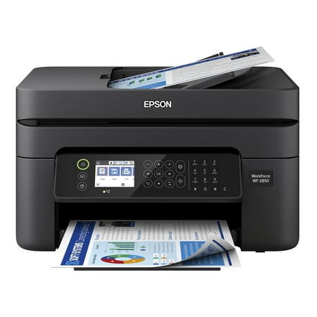 Epson WorkForce WF-2850 All-in-One Wireless Color Printer with Scanner, Copier and (Best Color Printer Scanner)