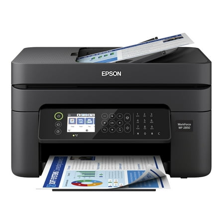 Epson WorkForce WF-2850 All-in-One Wireless Color Printer with Scanner, Copier and (Best Printer For Small Business Use)